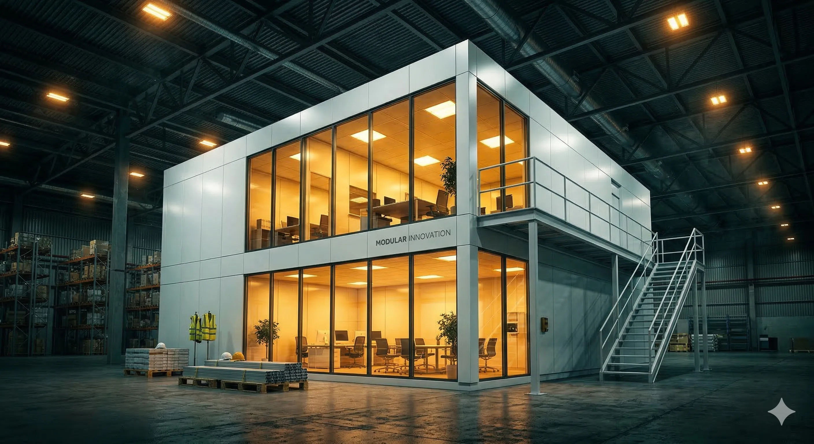 Modular Offices available from Chesapeake Pallet Racking in Chesapeake VA and Hampton Roads