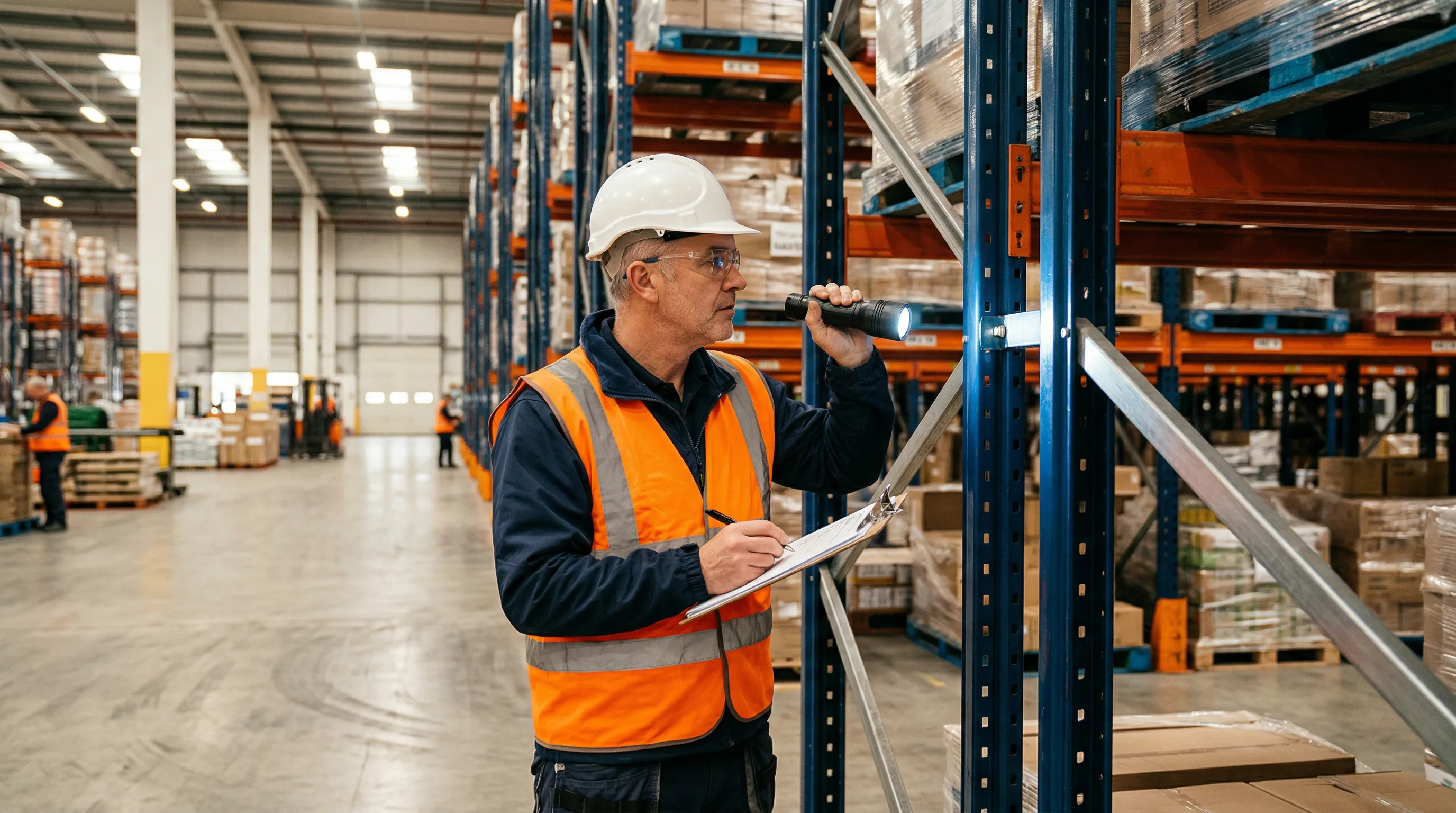 Pallet racking inspection and repair services in a Chesapeake VA warehouse